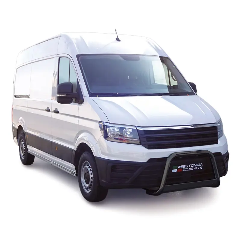 Pare-buffle Avant pour VW Crafter 2017-2026 63 mm en Acier Noir