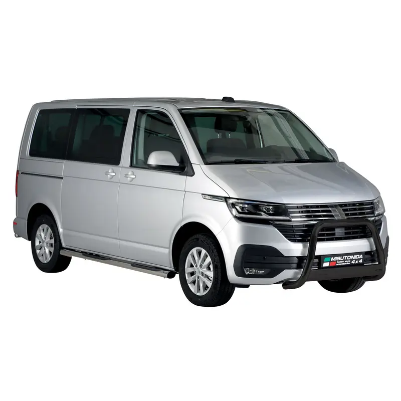 Pare-buffle Avant pour VW T6.1 Transporter 2019-2024 63mm en Acier Noir