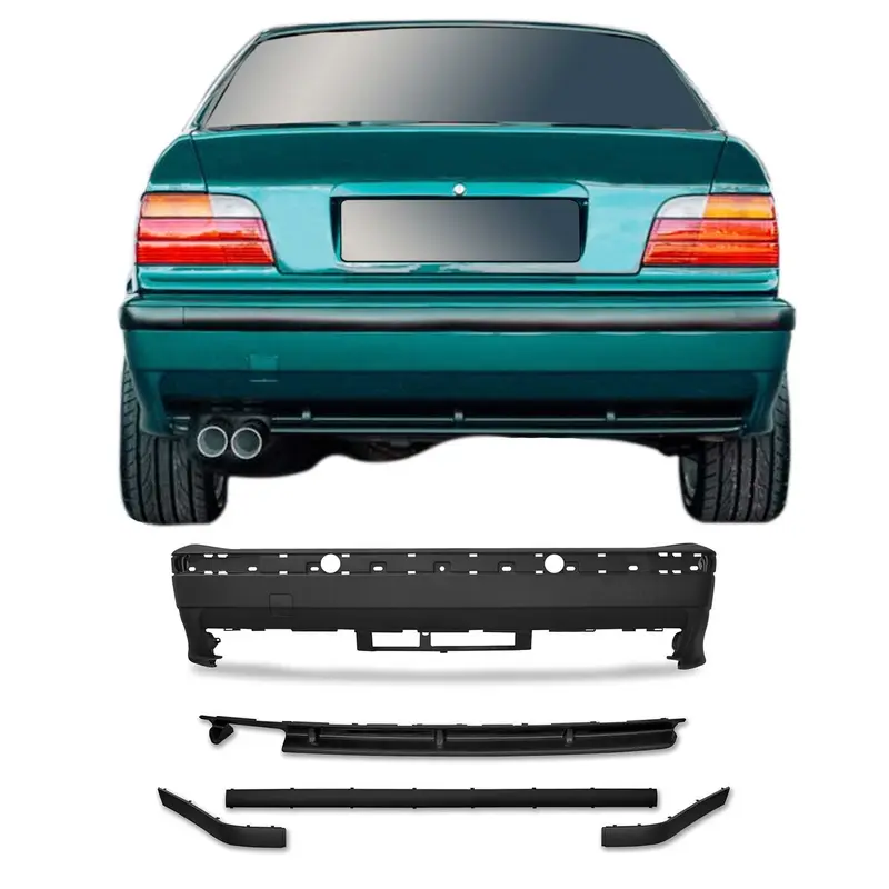 Pare-choc arrière avec rajout pour BMW Series 3 E36 Coupe Cabrio Berline Break