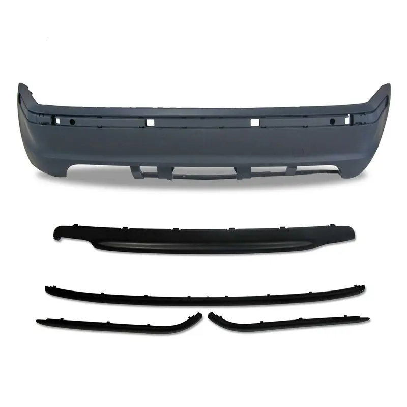 Pare-choc arrière Look Sport pour BMW Series 3 E46 4 portes 1998-2005 Noir 5 Pcs
