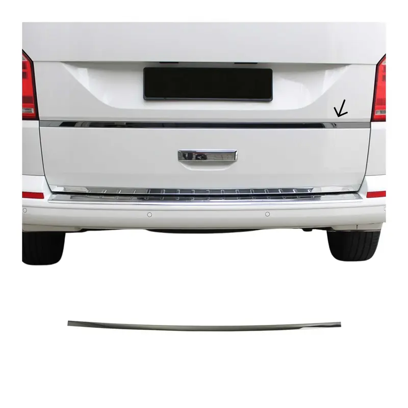 Poignée de Coffre Hayon pour VW T6 T6.1 Transporter 2015-2024 acier inox foncé