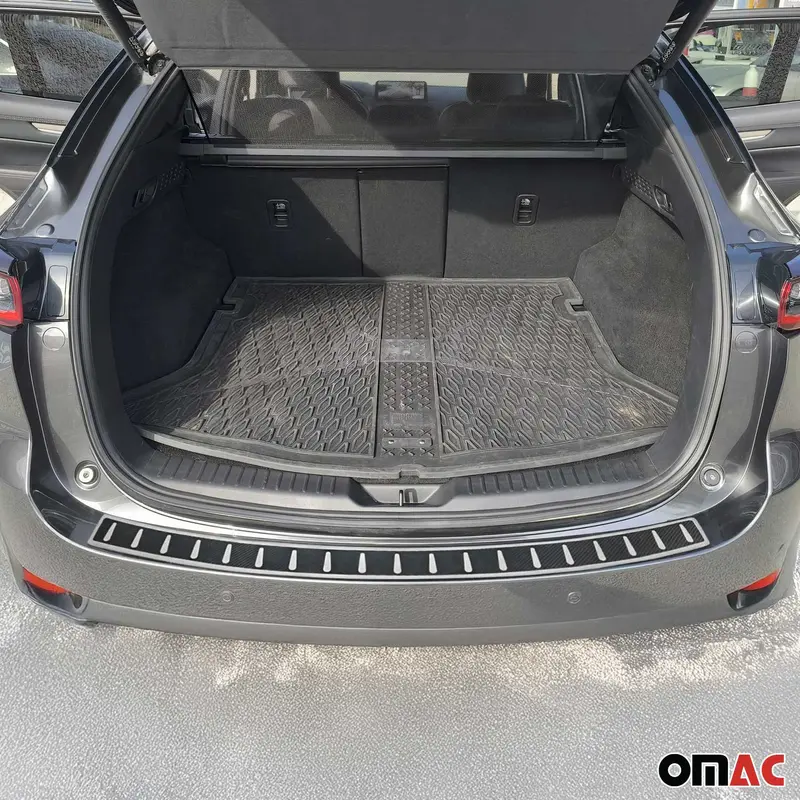 Protection de Pare-Chocs Arrière pour Mazda CX-5 II 2017-2025 Inox film carbone