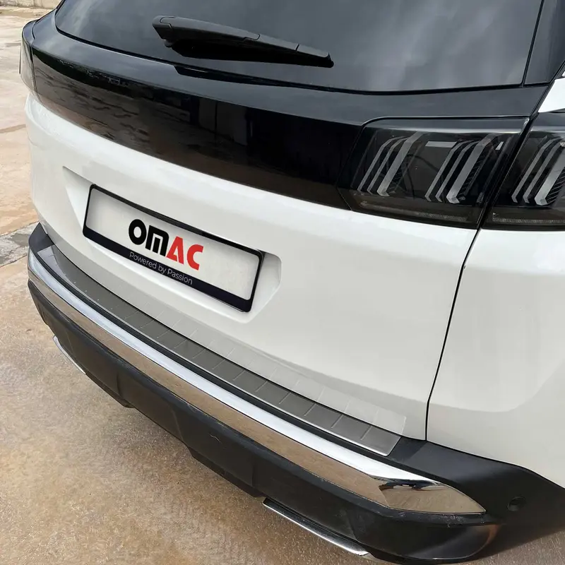 Protection de Pare-Chocs Arrière pour Peugeot 3008 II 2016-2024 Inox dark chrome