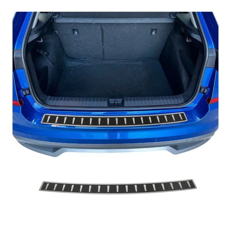 Protection de Pare-Chocs pour Skoda Kamiq 2019-2026 Inox finition film carbone