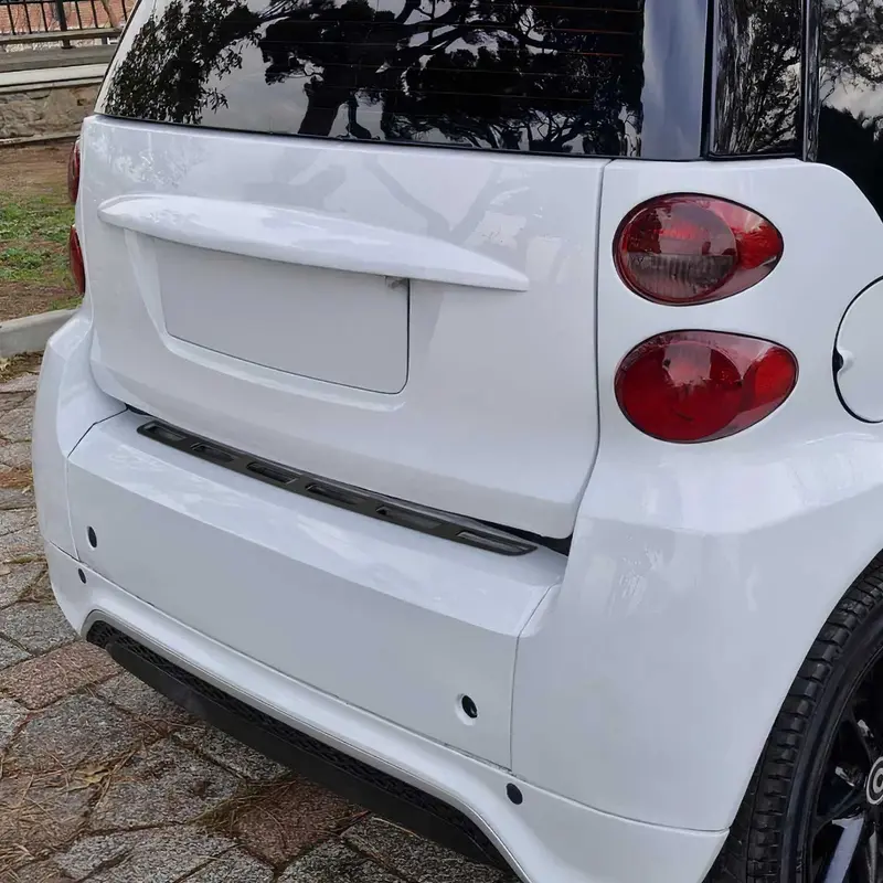 Protection de Pare-Chocs pour Smart ForTwo II W451 2007-2014 Inox dark chrome