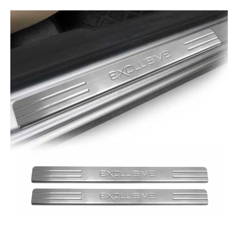 Protection Seuils de Portes pour Peugeot Partner II Berlingo II Chromé 2x