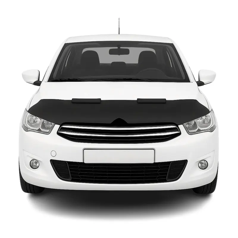 Protège Capot pour Citroen C-Elysee 2012-2024 Masque de voiture vinyle Noir