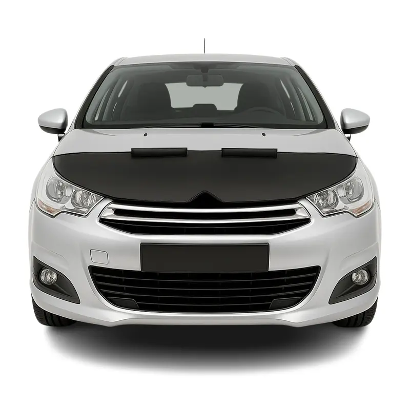 Protège Capot pour Citroen C4 2004-2010 Masque de voiture vinyle Noir