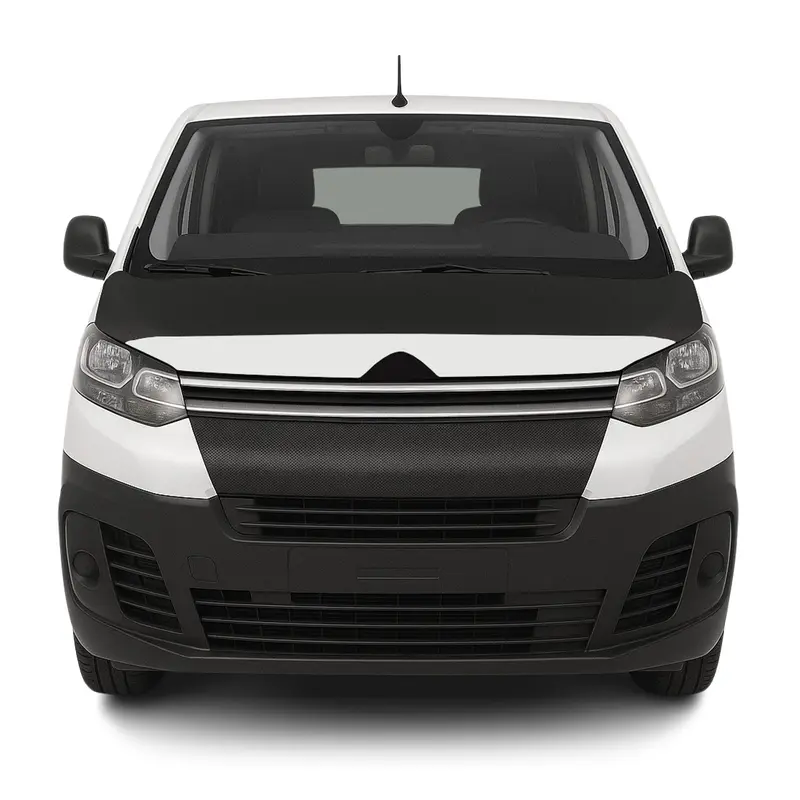 Protège Capot pour Citroen Jumpy 2016-2026 Masque voiture vinyle Noir complète