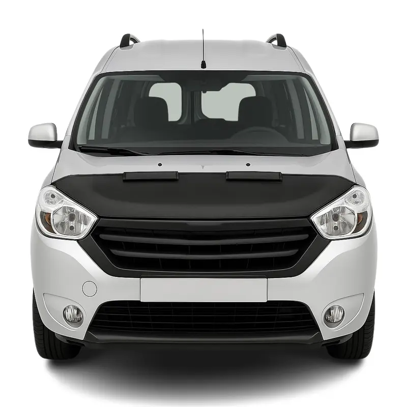 Protège Capot pour Dacia Dokker 2012-2021 Masque de voiture vinyle Noir