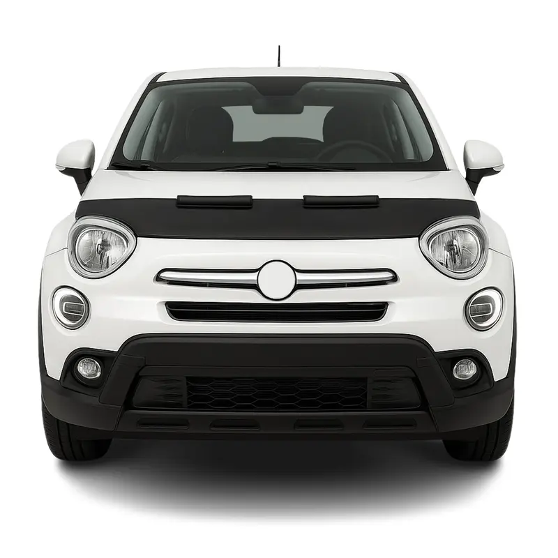 Protège Capot pour Fiat 500X 2015-2026 Masque de voiture vinyle Noir