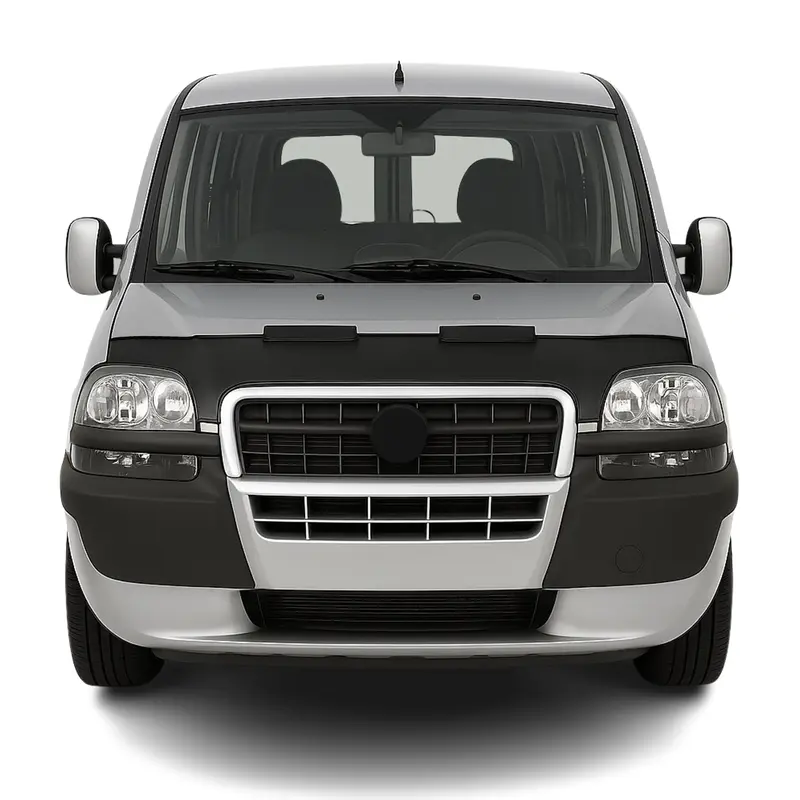 Protège Capot pour Fiat Doblo 2000-2006 Masque de voiture vinyle Noir