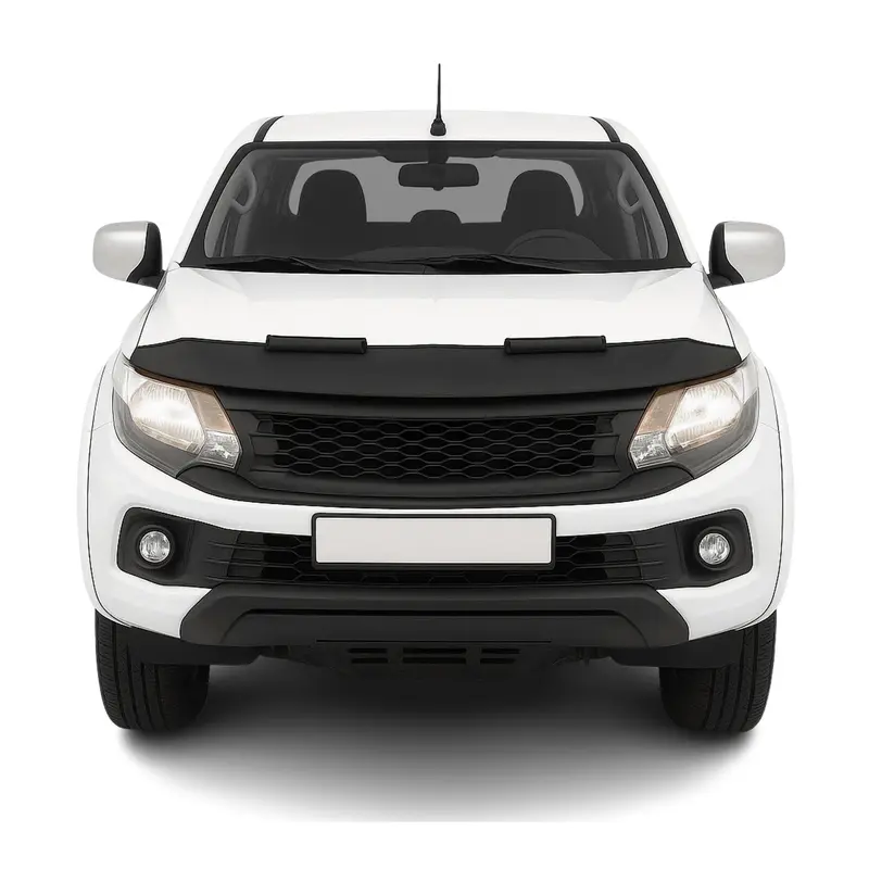 Protège Capot pour Fiat Fullback 2016-2019 Masque de voiture vinyle Noir