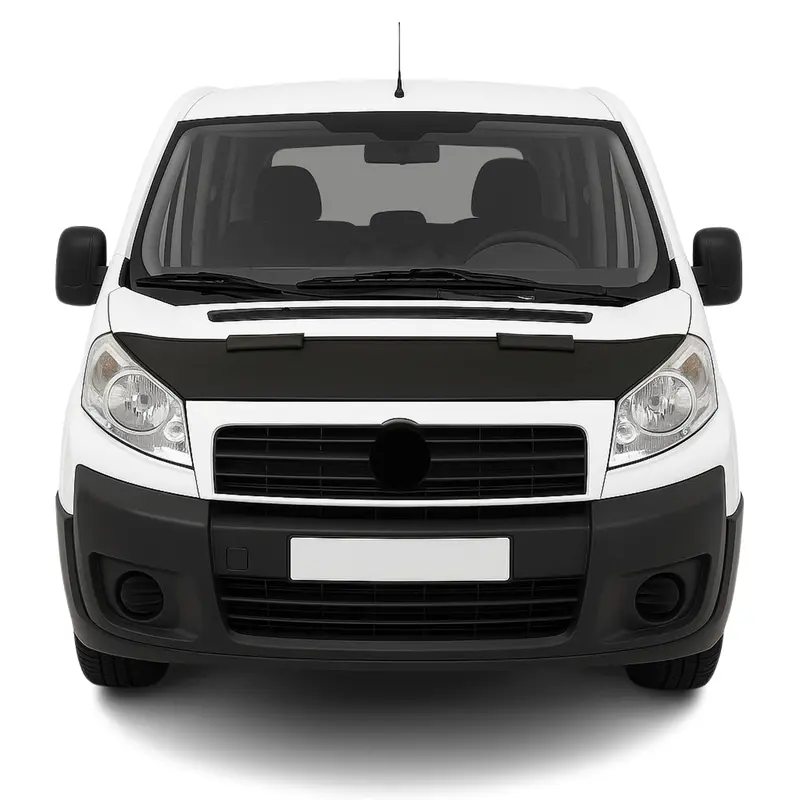 Protège Capot pour Fiat Scudo 2007-2016 Masque de voiture vinyle Noir