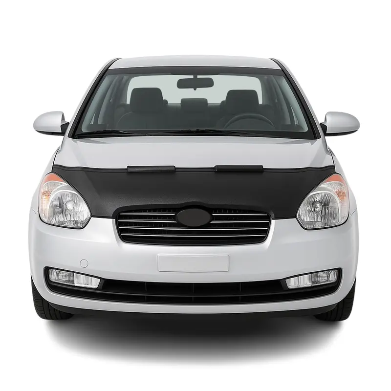 Protège Capot pour Hyundai Accent Era 2005-2011 Masque de voiture vinyle Noir