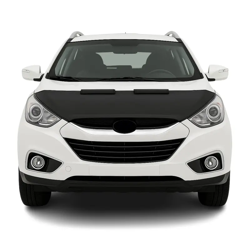 Protège Capot pour Hyundai ix35 2010-2016 Masque de voiture vinyle Noir