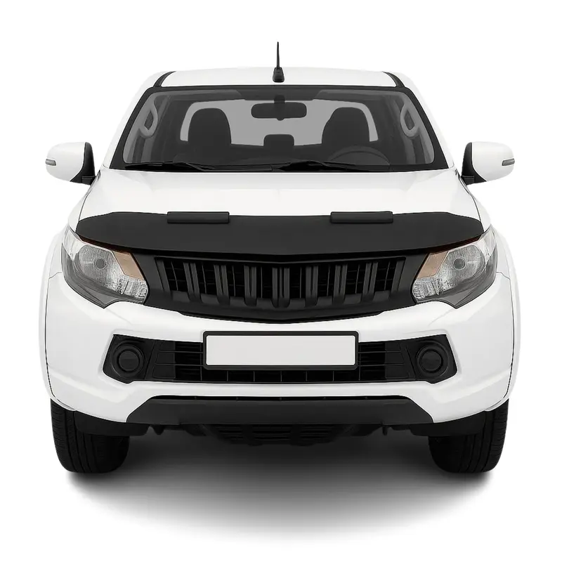 Protège Capot pour Mitsubishi L200 2015-2026 Masque de voiture vinyle Noir