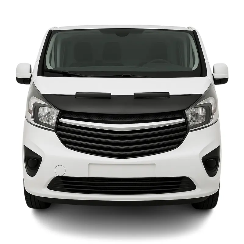 Protège Capot pour Opel Vivaro 2014-2019 Masque de voiture vinyle Noir