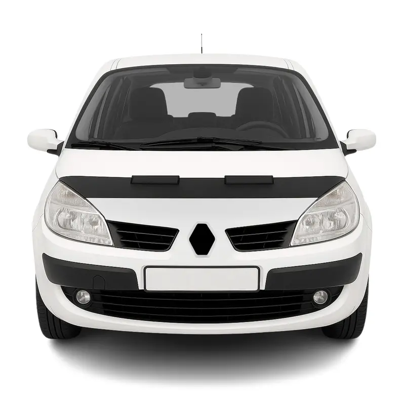 Protège Capot pour Renault Scenic 2003-2009 Masque de voiture vinyle Noir