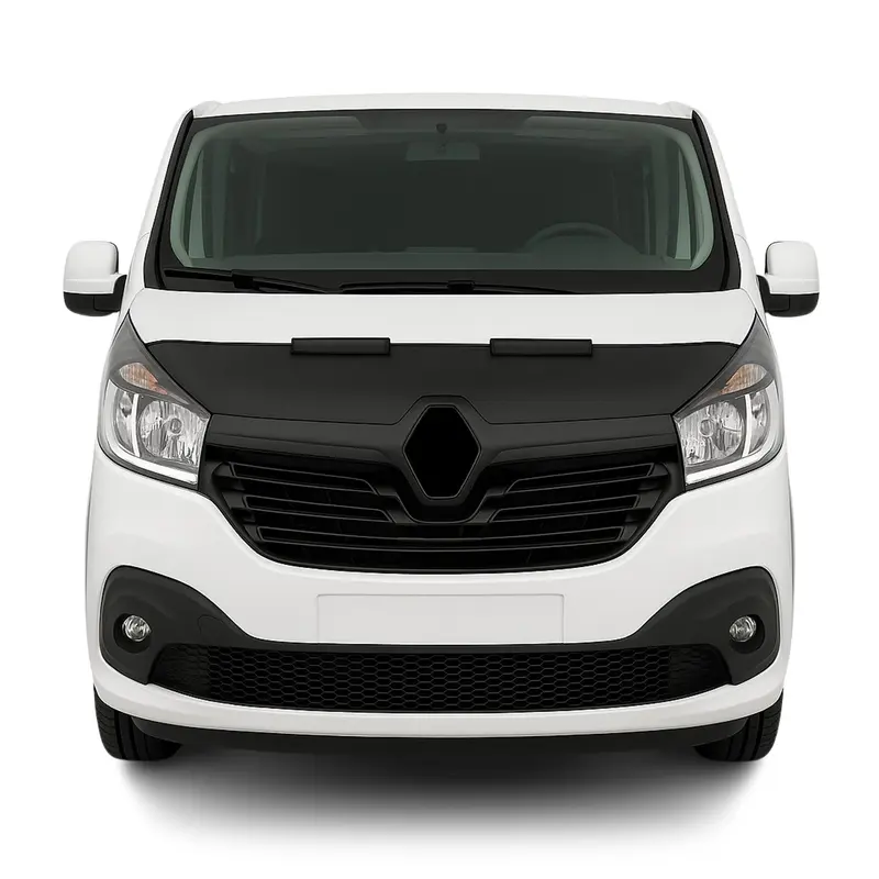 Protège Capot pour Renault Trafic 2014-2021 Masque de voiture vinyle Noir