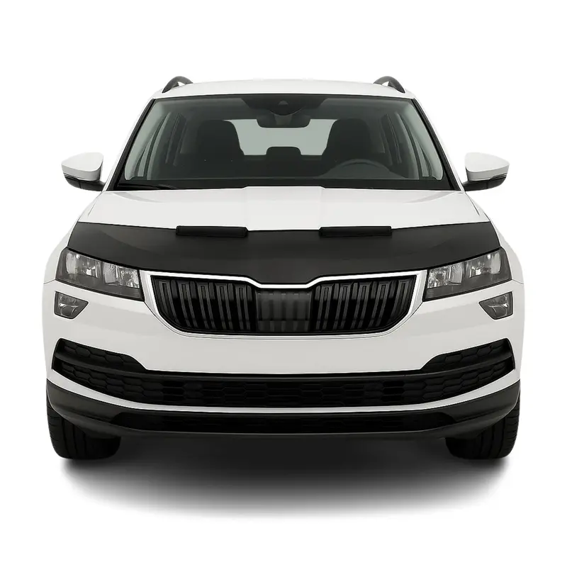 Protège Capot pour Skoda Karoq 2017-2026 Masque de voiture vinyle Noir