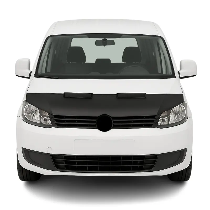 Protège Capot pour VW Caddy 2010-2015 Masque de voiture vinyle Noir