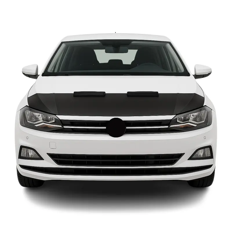 Protège Capot pour VW Polo 2017-2026 Masque de voiture vinyle Noir