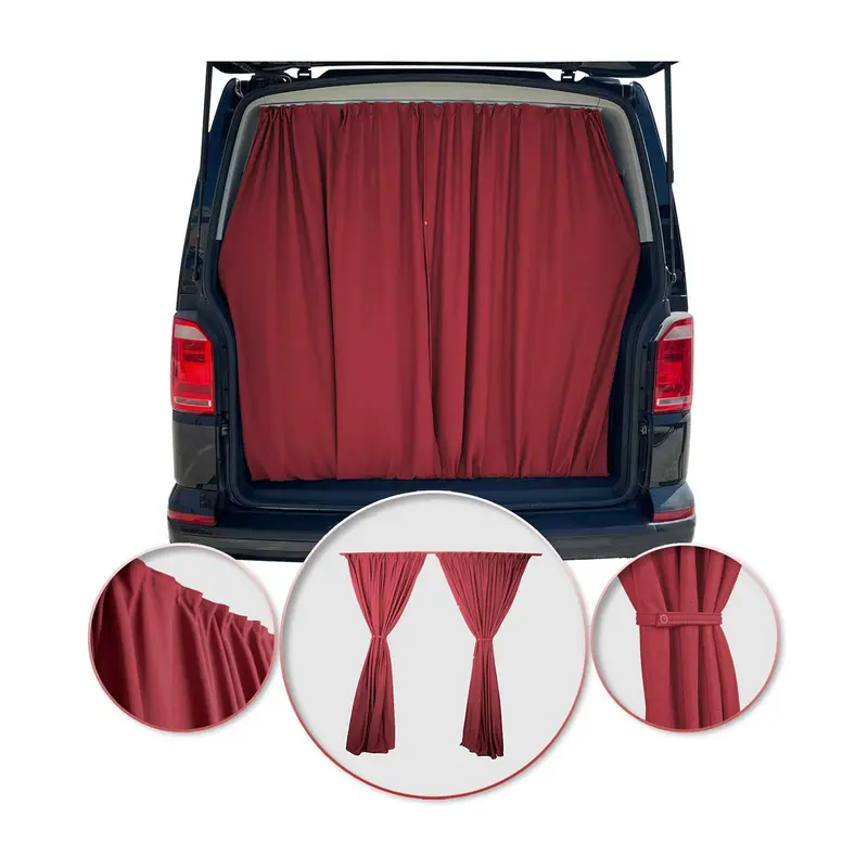 Rideaux De Porte Hayon Pour Citroen Nemo Protection Solaire Rouge
