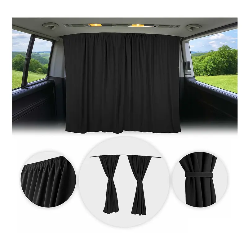 Rideaux De Séparation De Cabine pour Mercedes Sprinter H1 Noir