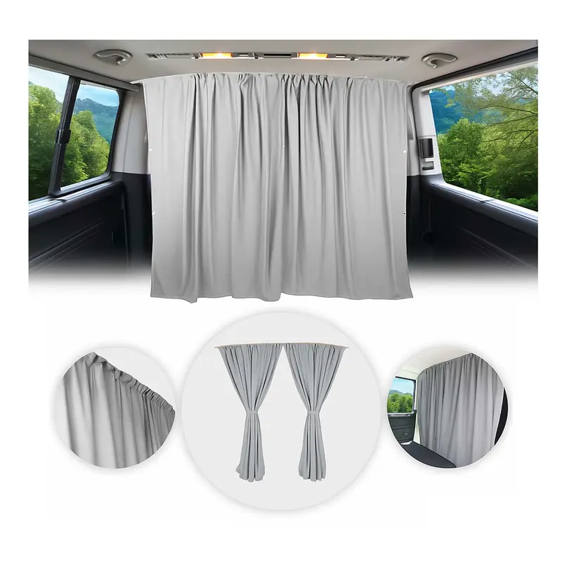 Rideaux De Séparation De Cabine pour VW T7 Multivan L1 L2 Gris