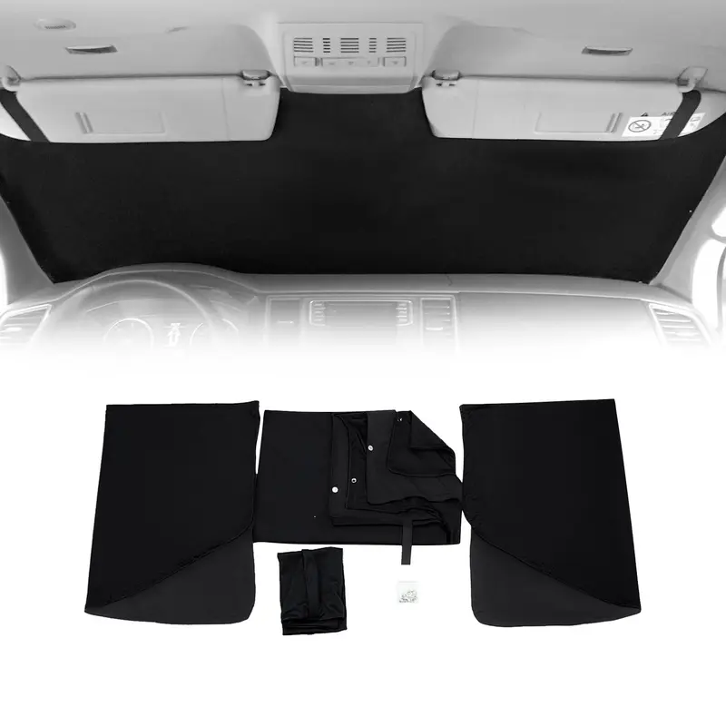 Rideaux pare-soleil magnétique pour Peugeot Expert 2016-2026 Noir Tissu
