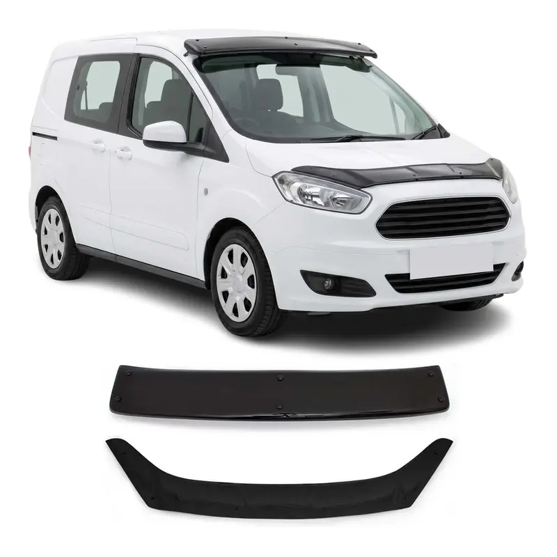 Set Déflecteur de Capot Visière Pare-brise pour Ford Tourneo Courier 2014-21 2x