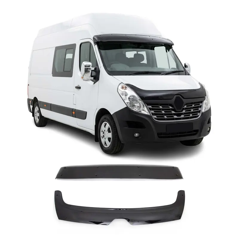 Set Déflecteur de Capot Visière Pare-brise pour Renault Master 2014-2020 2Pcs