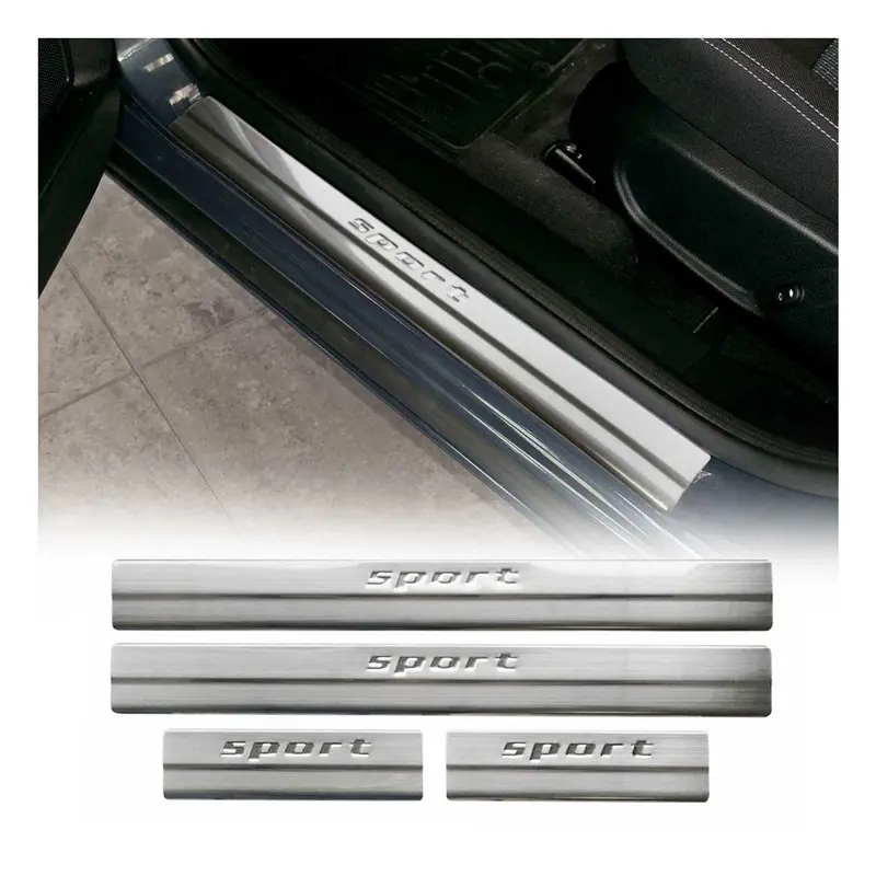 Seuils de porte pour Ford C-Max II 2010-2019 Sport en acier inox Chromé