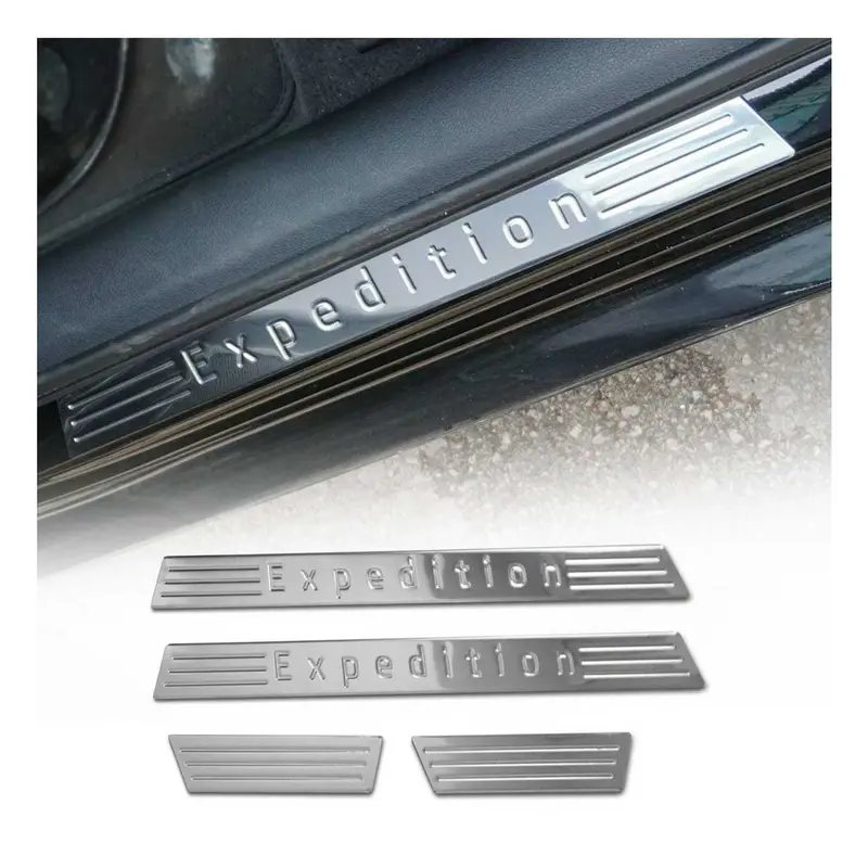 Seuils de porte pour Peugeot Partner Rifter Expedition en acier inox Chromé