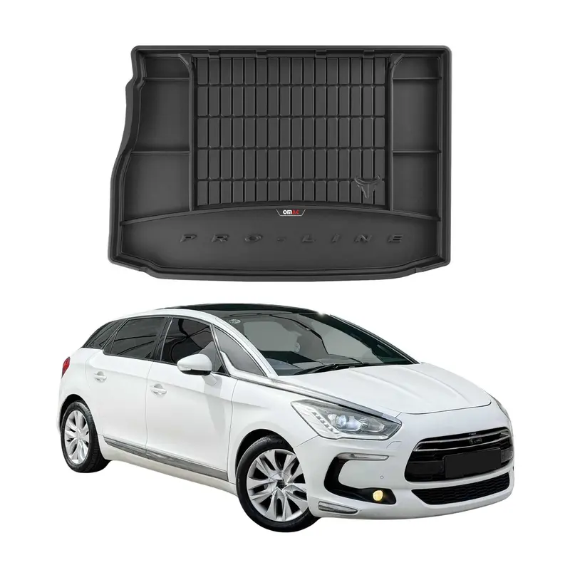 Tapis de Coffre pour Citroen DS5 Hybrid 2011-2015 Noir TPE
