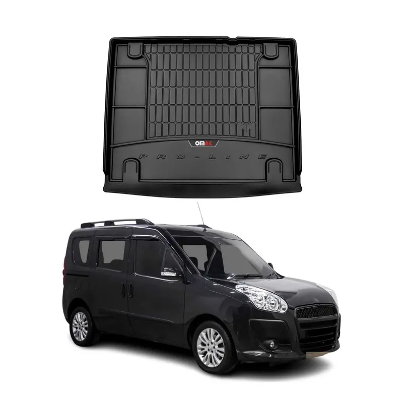 Tapis de Coffre pour Fiat Doblo 2010-2022 TPE Noir