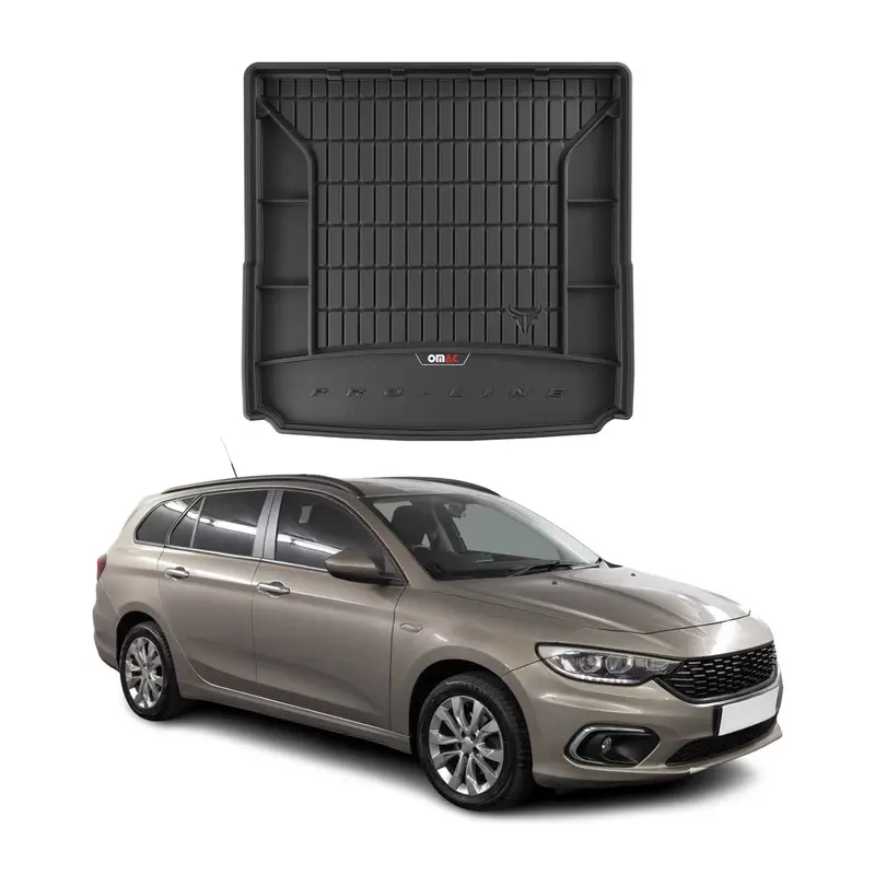 Tapis de Coffre pour Fiat Tipo 2015-2026 en Caoutchouc TPE Noir