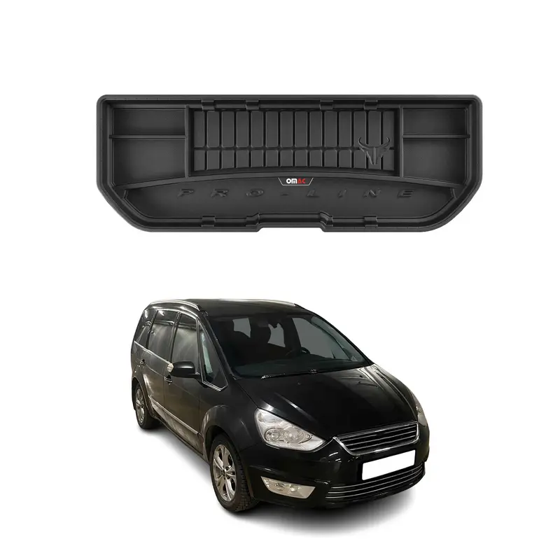 Tapis de Coffre pour Ford Galaxy 2006-2015 en Caoutchouc TPE Noir