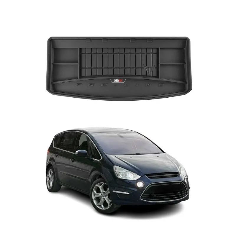 Tapis de Coffre pour Ford S-Max 2006-2014 Noir