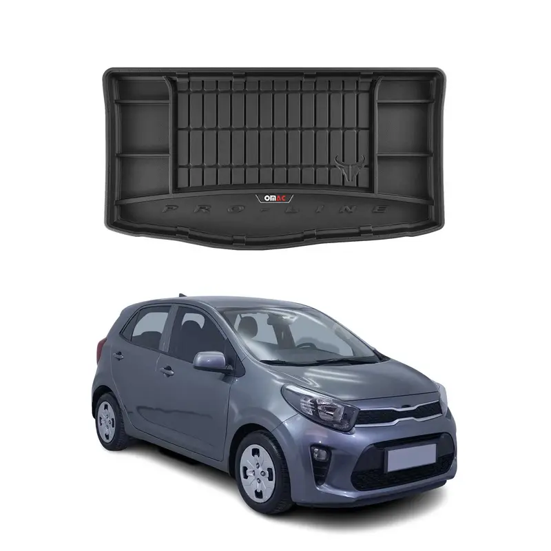 Tapis de Coffre pour Kia Picanto 2017-2026 TPE Noir
