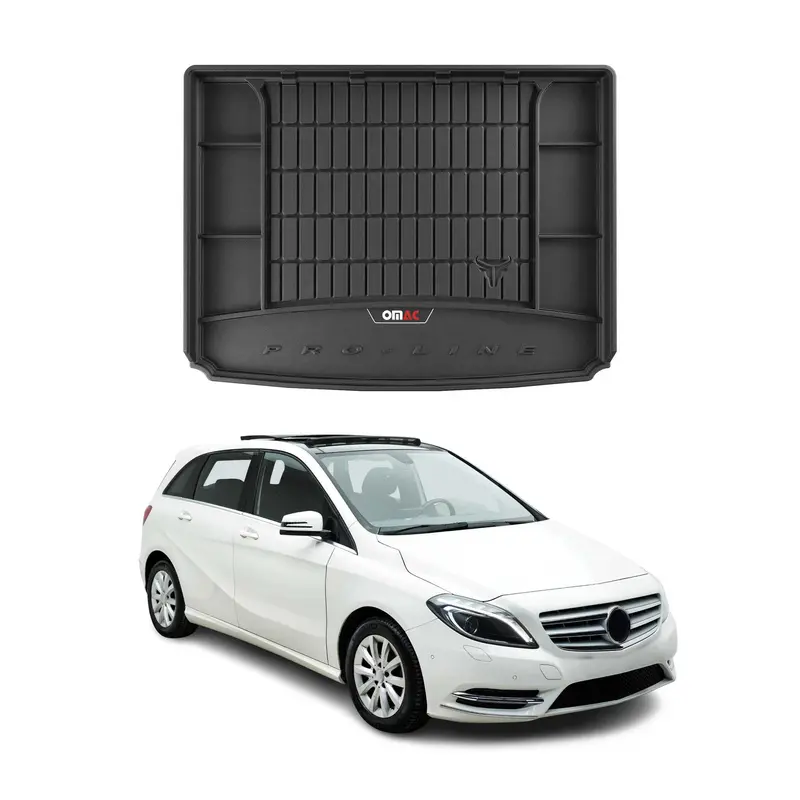 Tapis de Coffre pour Mercedes Classe B W246 2011-2018 TPE Noir
