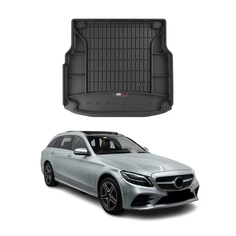 Tapis de Coffre pour Mercedes Classe C S205 2014-2021 TPE Noir