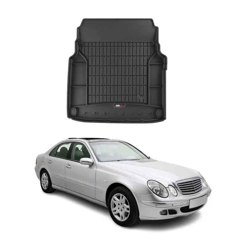 Tapis de Coffre pour Mercedes Classe E W211 2002-2009 TPE Noir