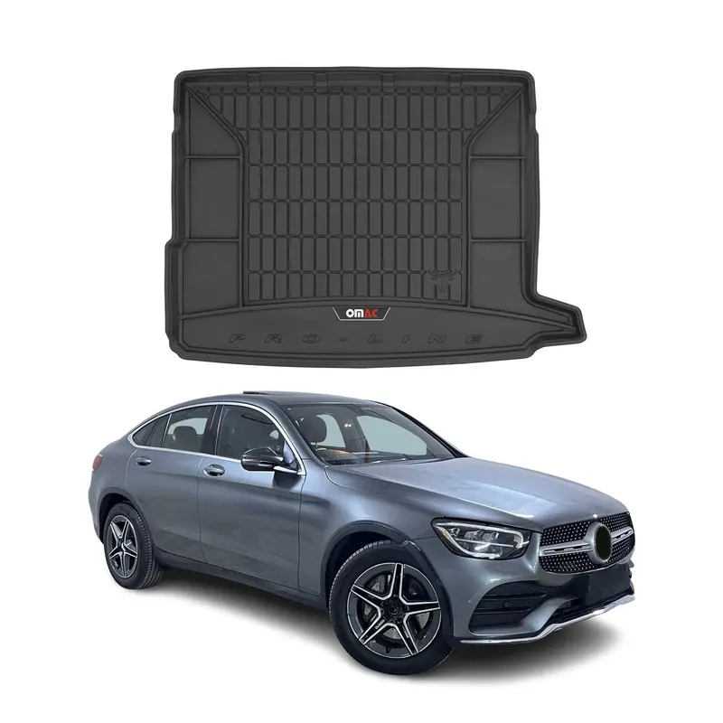 Tapis de Coffre pour Mercedes Classe GLC X253 2015-2019 TPE Noir