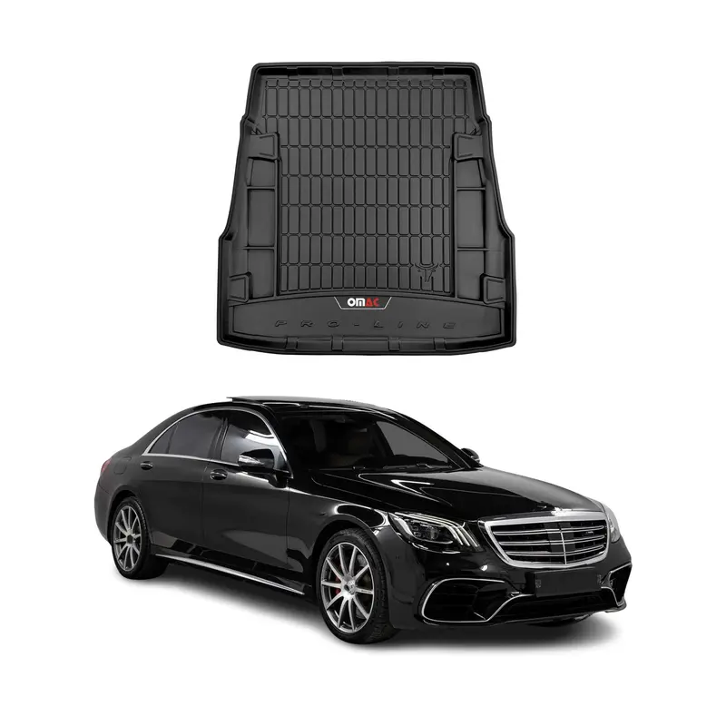 Tapis de Coffre pour Mercedes Classe S W222 2013-2020 TPE Noir