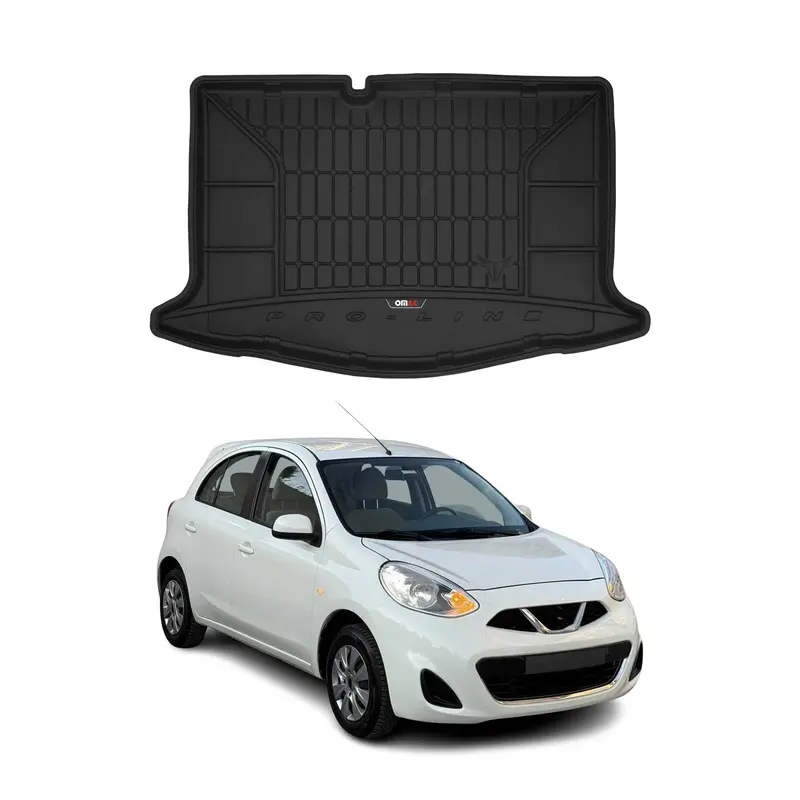 Tapis de Coffre pour Nissan Micra 2017-2023 TPE Noir