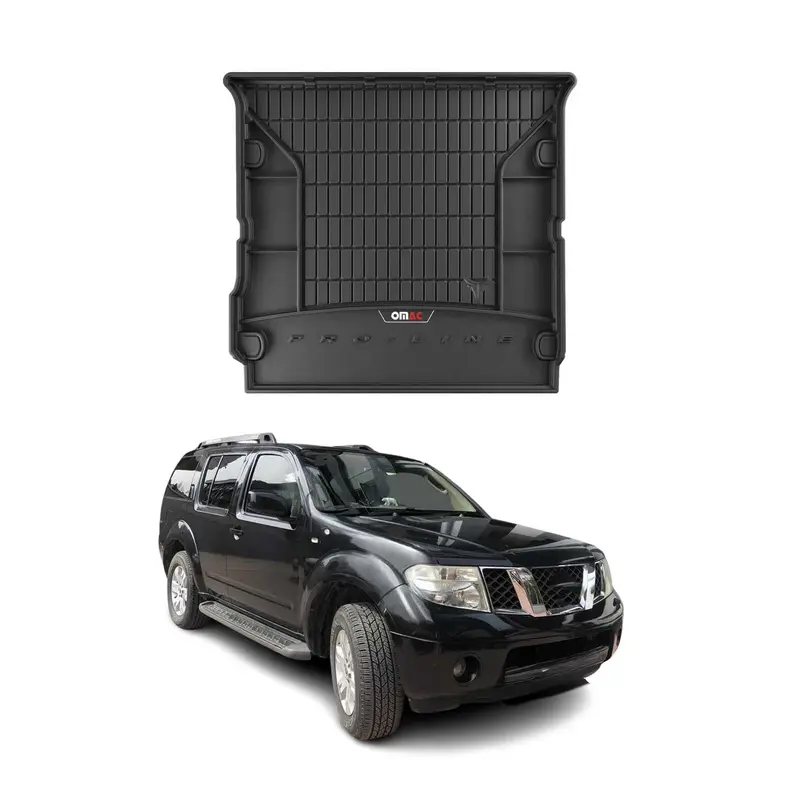 Tapis De Coffre pour Nissan Pathfinder 2005-2012 TPE Noir 1 Pcs