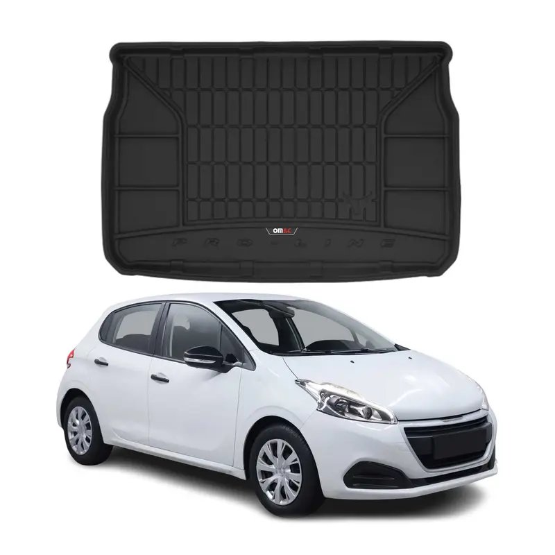 Tapis de Coffre pour Peugeot 208 2012-2019 TPE Noir