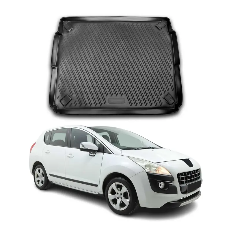 Tapis de Coffre pour Peugeot 3008 2010-2016 TPE Noir